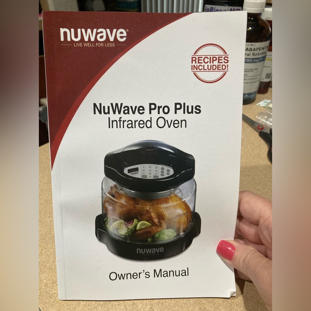 NuWave oven instructions book, NuWave cookbook and laminated cooking times flyer